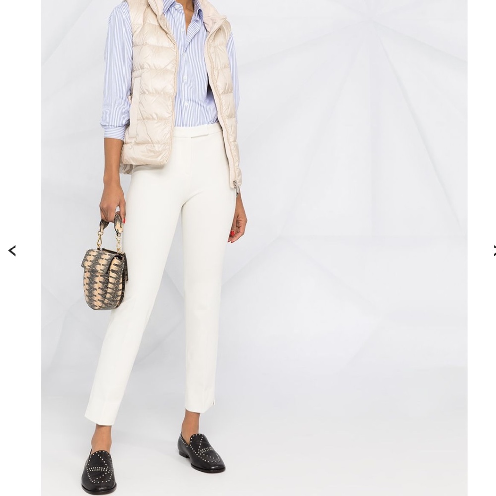 Peserico white patterned cropped pant